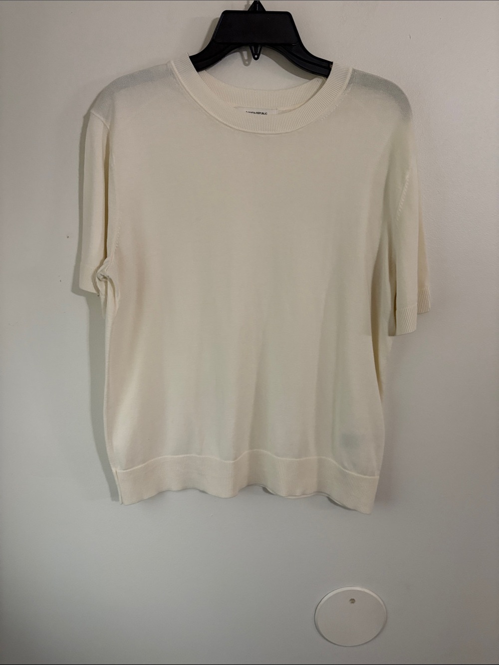Essential Short-Sleeve Crewneck Tee in Cream